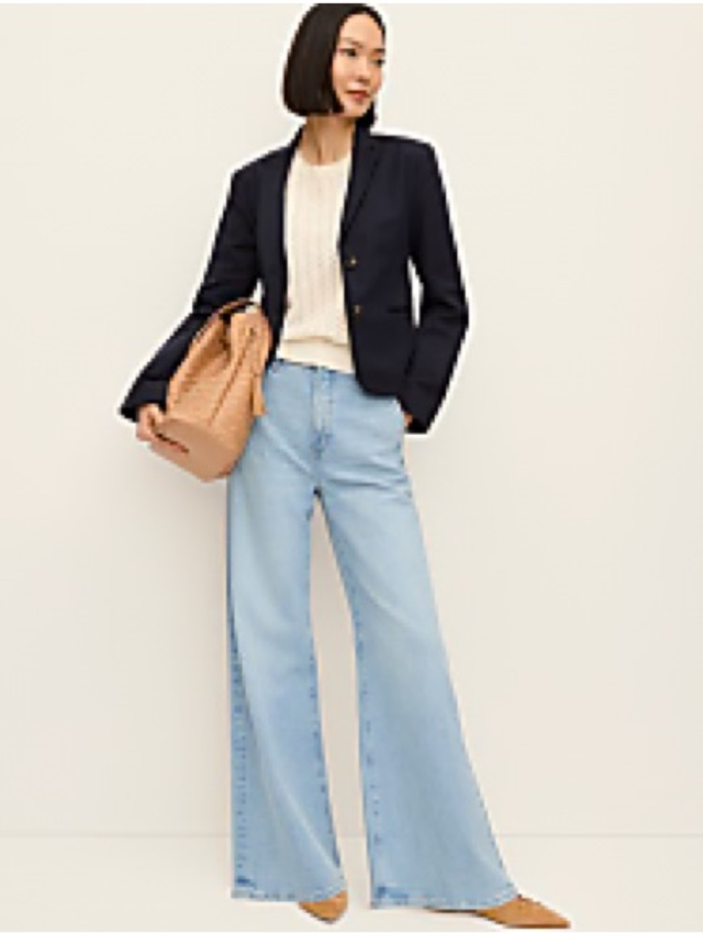 Ann Taylor Dark Navy Two-Button Blazer